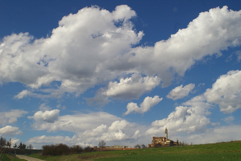 Veduta dello straordinario paesaggio agrario di Zanco di Villadeati.