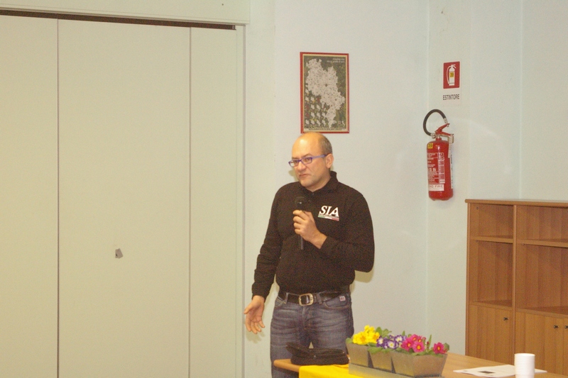 Saluto ai partecipanti al Convegno da parte del Dott. Gianmichele Cirulli (Presidente della Società Italiana di Arboricoltura)  [FOTO di Stefano Porta].