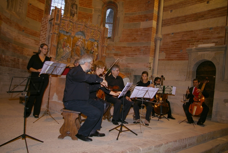 I musicisti di Ensemble Barocco "il Castello": Enrico Groppo (violino barocco), Luisa Ratti (violino barocco), Mauro Righini (viola da braccio), Giulia Bombonati (viola da braccio), Gualtiero Marangoni (viola da gamba), Federico Bagnasco (violone), Luisa Besenval (traversiere), Fabio Rizza (liuto, arciliuto e chitarra barocca) e Matteo Rabolini (percussioni).