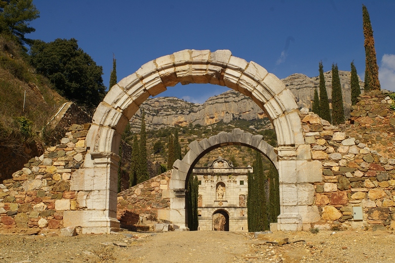 Veduta del Monastero di Santa Maria d Escaladei nel Priorat in Catalogna.