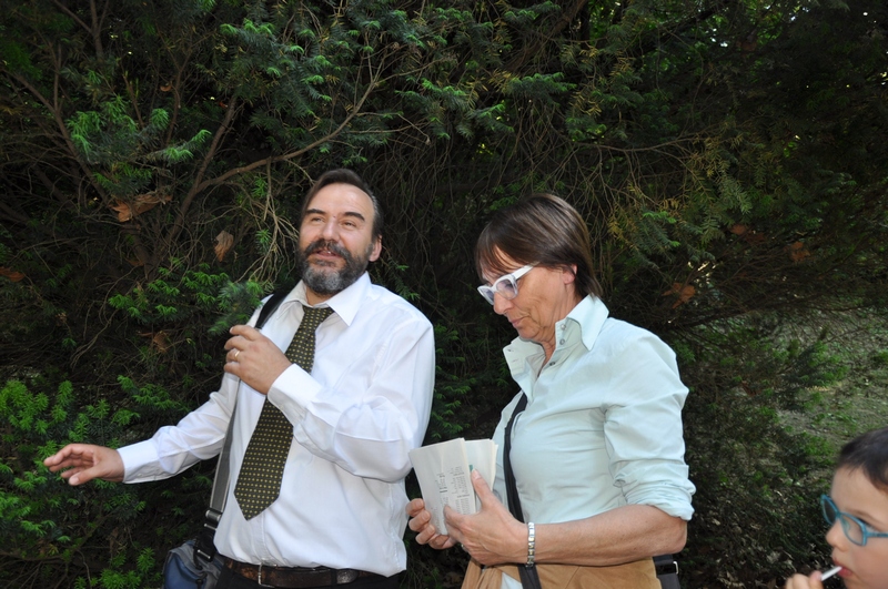 Riflessioni sui temi del verde pubblico da parte di Marco Devecchi (Presidente Ordine dei Dottori Agronomi e Forestali della Provincia di Asti) e di Elena Berta (Responsabile del Settore aree verdi del Comune di Asti) [Foto di Francesco Devecchi].