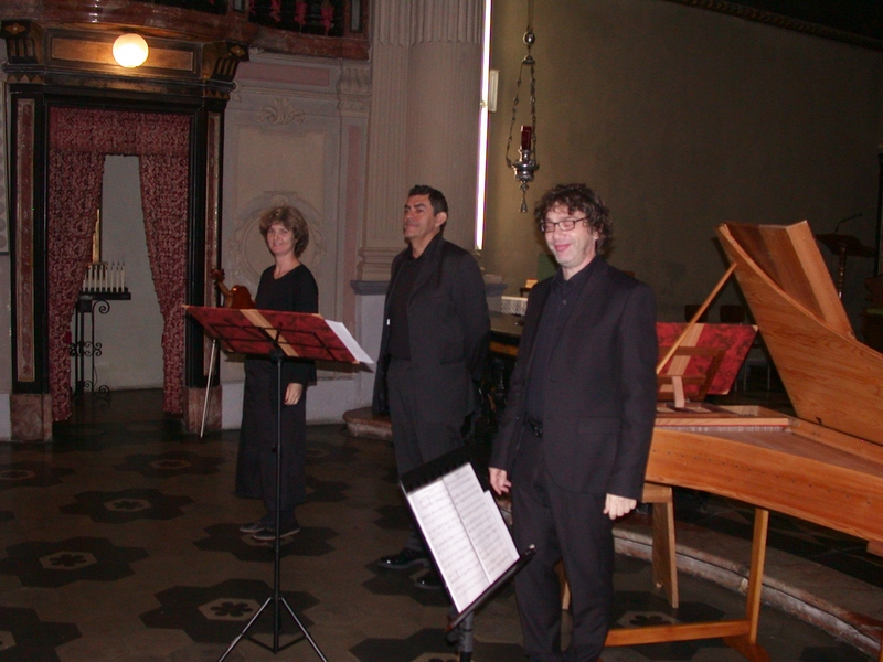 Concertisti: Luisa Ratti, violino barocco,Gualtiero Marangoni, viola da gamba e Marco Vincenzi, clavicembalo.