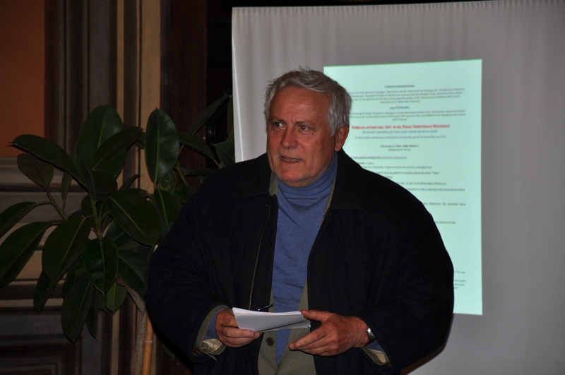 Saluto introduttivo da parte del Prof. Dario Rei, Presidente dell Associazione del Frutteto di Vezzolano per la salvaguardia del paesaggio rurale.