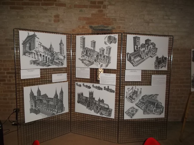 Mostra dei disegni di Francesco Corni presenti nella Sala del Refettorio della Canonica di Santa Maria di Vezzolano ad Albugnano.