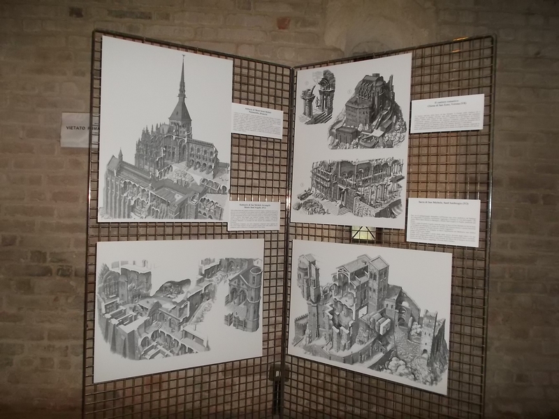 Mostra dei disegni di Francesco Corni presenti nella Sala del Refettorio della Canonica di Santa Maria di Vezzolano ad Albugnano.