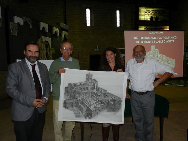 Inaugurazione ufficiale della mostra dei disegni di Francesco Corni con l'introduzione da parte di Francesco Garetto [Foto di Giuseppe Fassino].