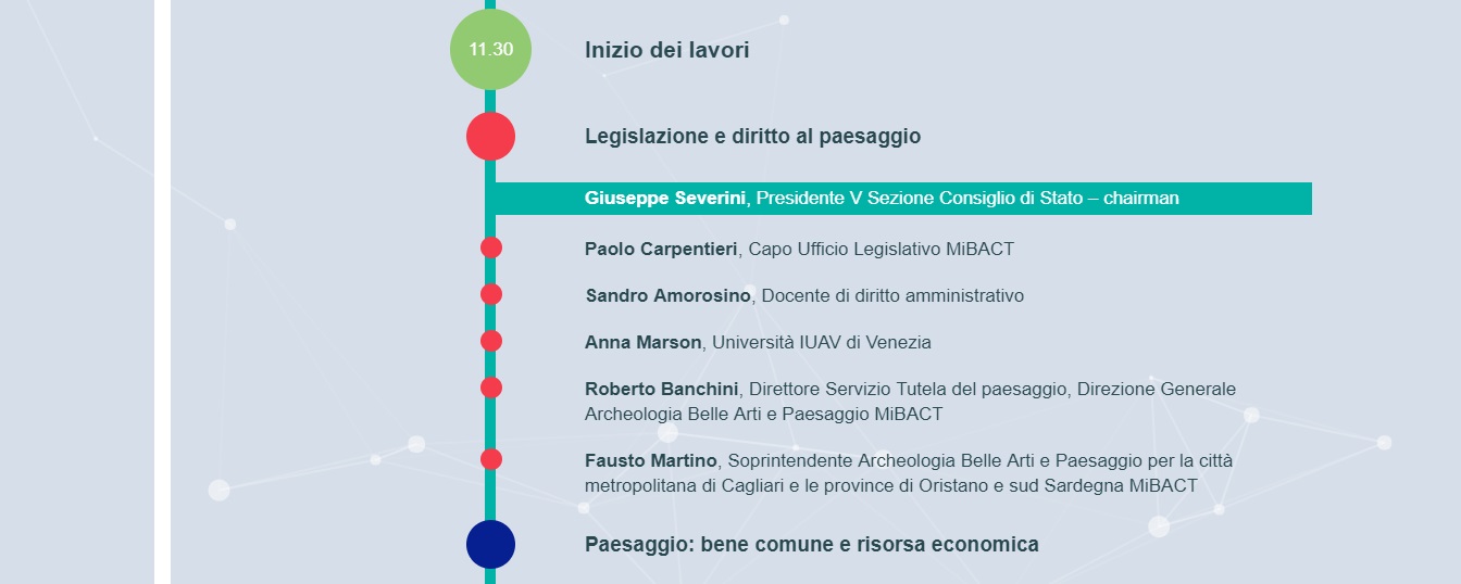 Programma degli Stati generali del paesaggio presso Palazzo Altemps a Roma.