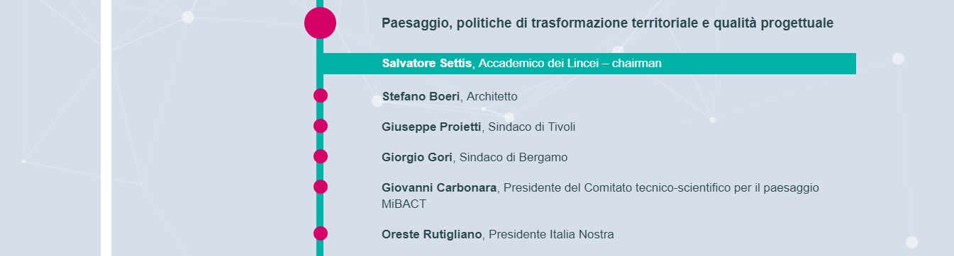 Programma degli Stati generali del paesaggio presso Palazzo Altemps a Roma.