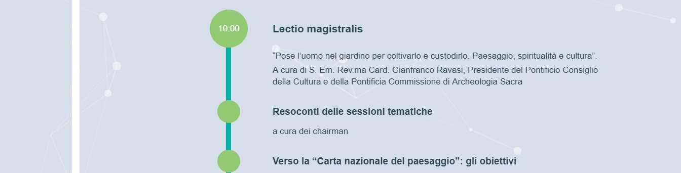 Programma degli Stati generali del paesaggio presso Palazzo Altemps a Roma.