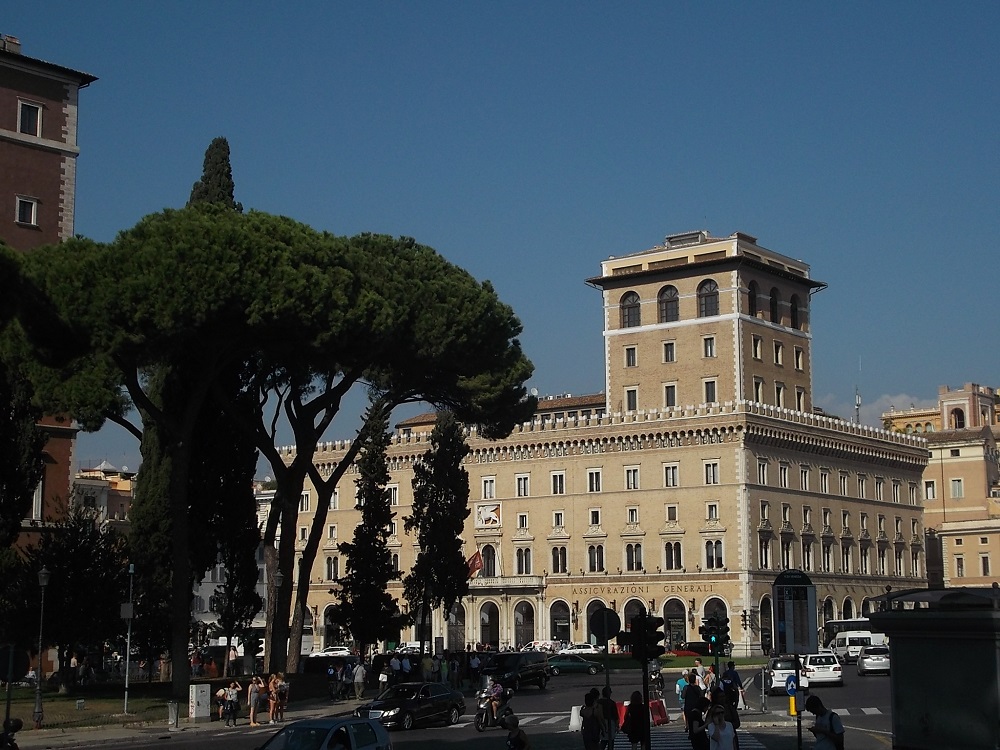 Veduta di Palazzo Venezia a Roma, la città che ha ospitato gli "Stati generali del Paesaggio", a cui ha partecipato la Presidente della Rete degli Osservatori del paesaggio del Piemonte, la Prof.ssa Daniela Bosia.
