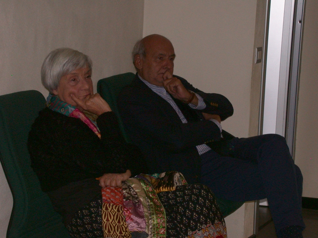 Prof.ssa Laurana Lajolo, ideatrice del Festival del paesaggio agrario e Presidente dell Associazione Davide Lajolo e Dott. Beppe Rovera, Direttore artistico del Festival del Paesaggio agrario [FOTO  di Mirella Zitti].