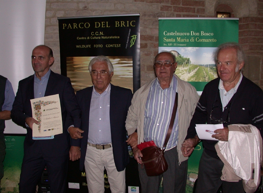 Foto ricordo degli Alfieri del paesaggio astigiano, da (sx): Attilio Alessio, Giuseppe Conrotto, Luigi Dorella e Mario Orsi.