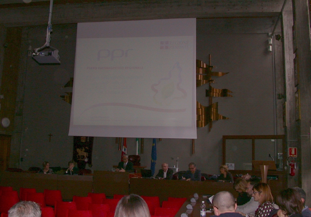 Presentazione del Piano paesaggistico regionale PPR da parte dell Arch. Giovanni Paludi della Regione Piemonte.