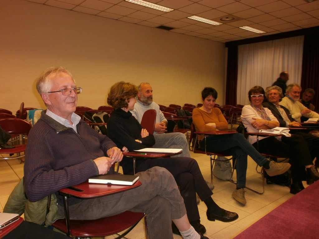 Veduta del Tavolo di lavoro con alcuni dei partecipanti, (da sx): Carlo Omegna, Fiammetta Penna, Alessandro Mortarino, Sonia Vallocchia, Elena Berta, Ernesto Doglio Cotto e Giancarlo Dapavo.