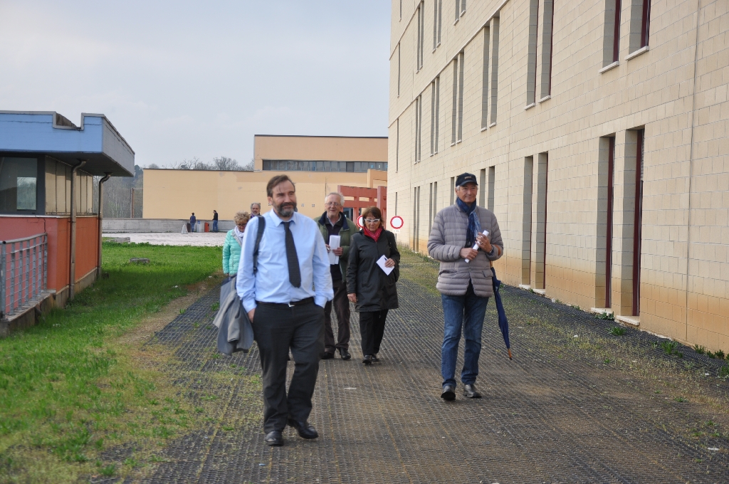 Sopralluogo del gruppo di interesse alla realizzazione del nuovo "Parco della salute" alle aree verdi di pertinenza dell Ospedale Cardinal Massaia di Asti [Foto di Francesca Cavagnino].