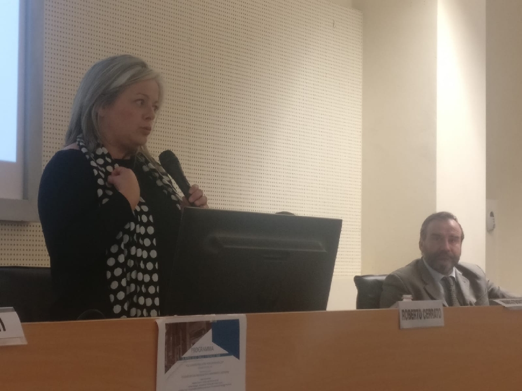 Relazione della Dott.ssa BARBARA BASACCO, IsITT - Istituto Italiano per il Turismo per tutti, su "Paesaggio accessibile: il ruolo delle imprese" [Foto di Carlo Bidone].