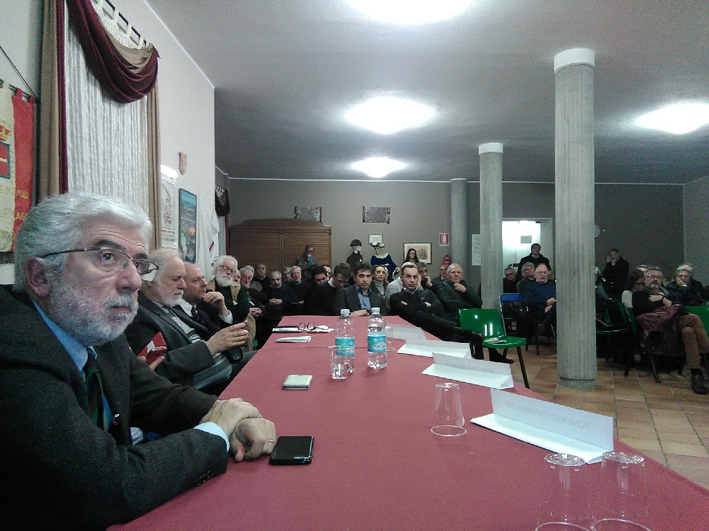 Veduta del Tavolo dei relatori: Arch. Domenico Catrambone, Arch. Mario Villa e Arch. Elio Morino.