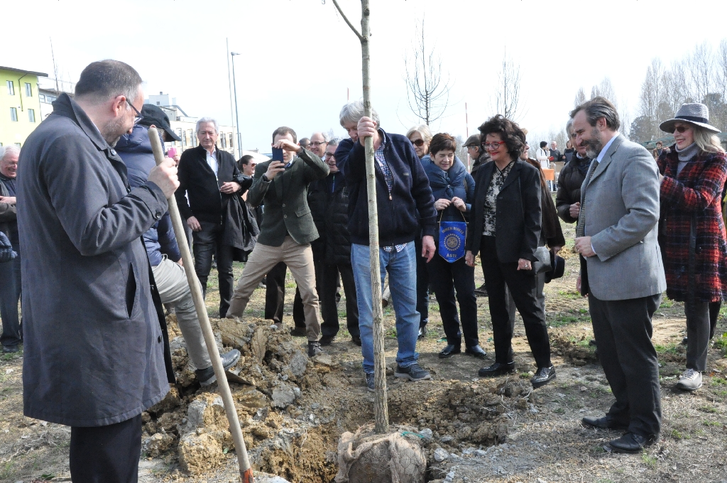  Piantagione di un albero da parte del Sindaco della Città di Asti, Maurizio Rasero [Foto di Daniela Bosia].