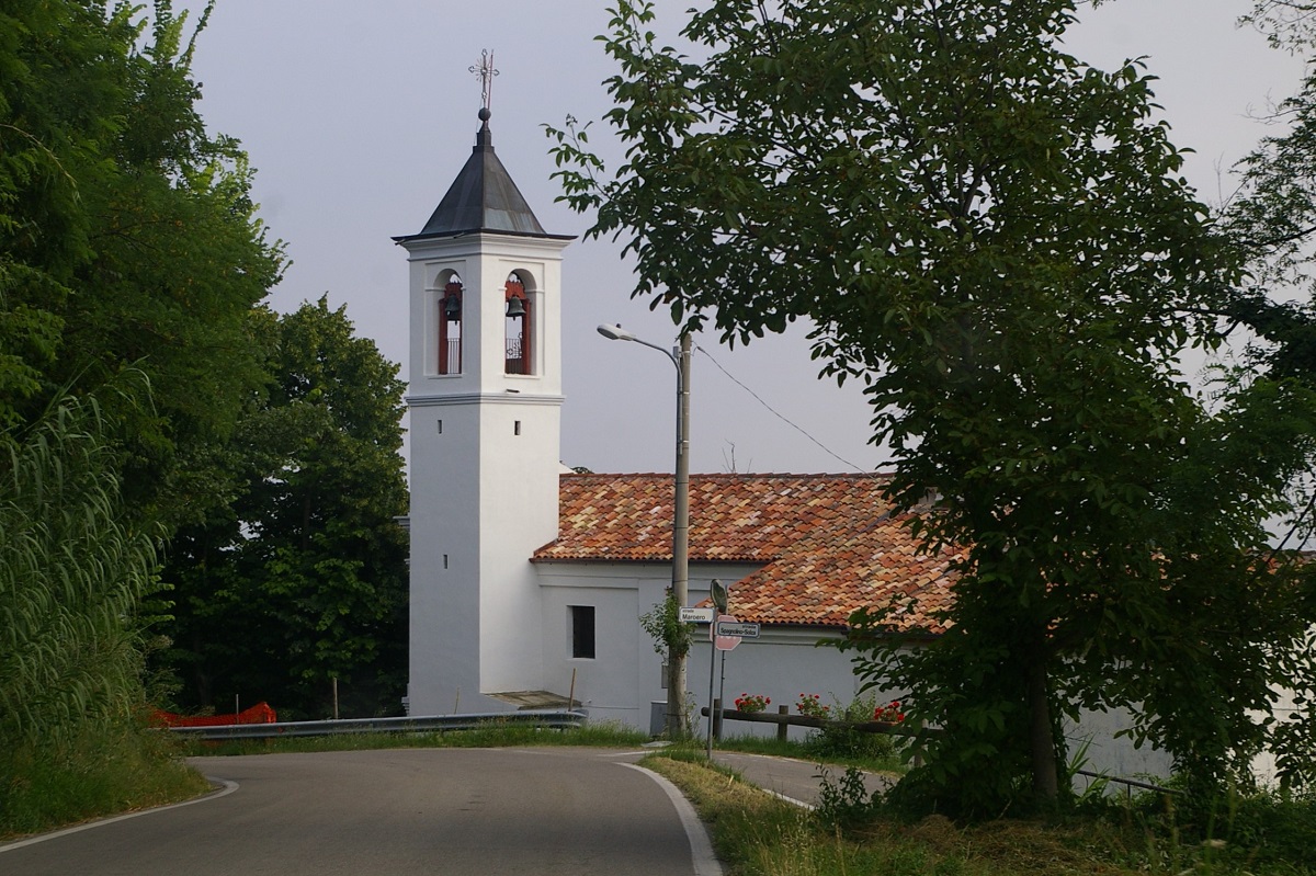 Veduta del Santuario della Madonna delle Grazie nel Comune di Cocconato presso il cui Municipio si è tenuta la riunione operativa per la riattivazione della Linea ferroviaria Asti-Chivasso.