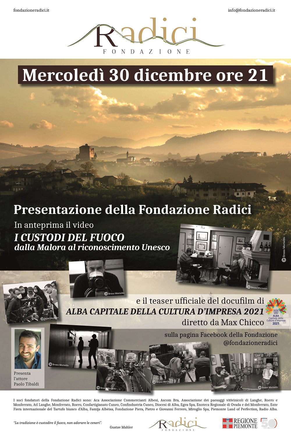 Depliant informativo della Cerimonia di Presentazione della nuova Fondazione RADICI.
