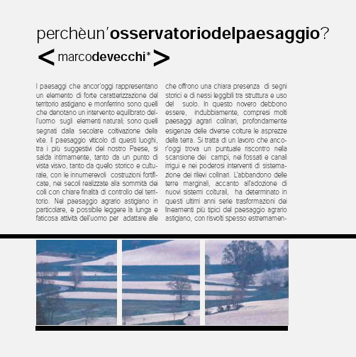 Libro di Presentazione dell'Osservatorio del Paesaggio per il Monferrato e l'Astigiano
