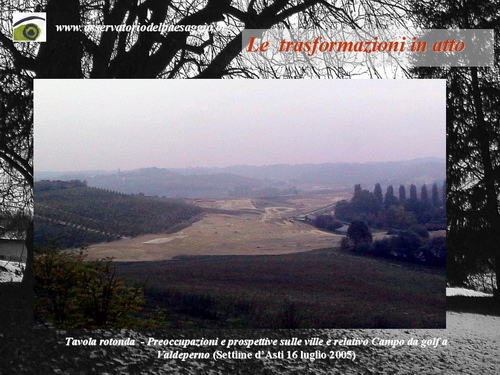 PRESENTAZIONE a cura di Marco Devecchi su "Preoccupazioni e prospettive sulle ville e il relativo campo da golf a Valdeperno".