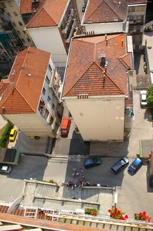 Foto della visita al grattacielo di Corso Dante  di Asti nell'ambito della Rassegna VerdeTerra 2007.