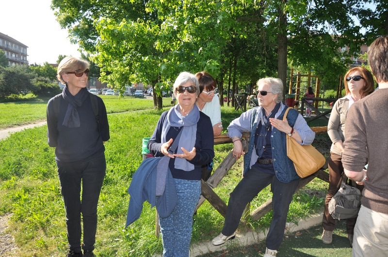 Avvio della visita al Parco di Biberach con riflessioni generali da parte di Laurana Lajolo.