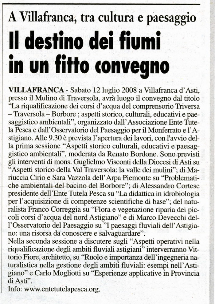 Il Corriere di Asti e del Monferrato - Mercoledì 9 luglio 2008