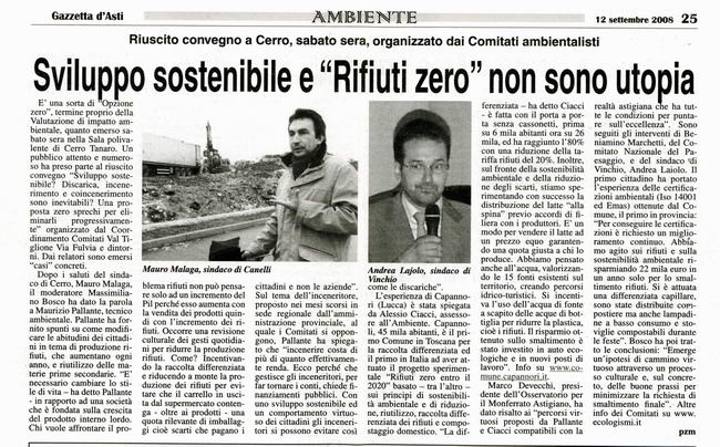 La Gazzetta d'Asti - Venerdì 12 settembre 2008