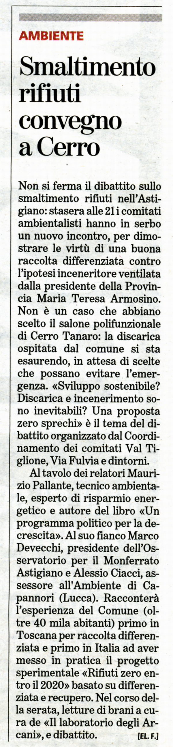 La Stampa - Sabato 6 settembre 2008