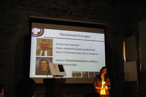 Ripresa dei lavori dell'assemblea generale di Transromanica da parte di Juliane Koch