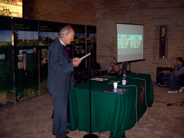  Lettura della Mozione finale del Convegno da parte dell`Ing. Francesco Garetto, Referente Progetto Transromanica - Osservatorio del Paesaggio per il Monferrato e l'Astigiano.