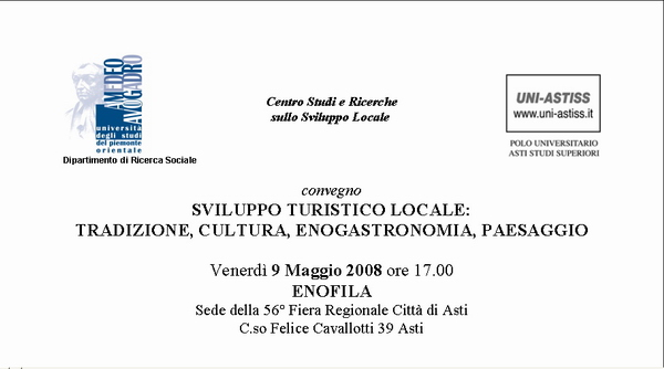 Convegno su "Sviluppo turistico locale: Tradizione, cultura, enogastronomia, paesaggio