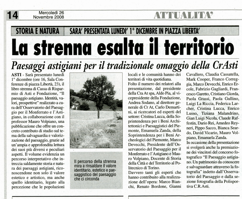  Il Corriere di Asti e del Monferrato (Mercoledì 26 novembre 2008)