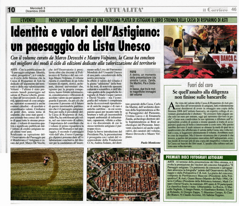  Il Corriere di Asti e del Monferrato (Mercoledì 3 dicembre 2008)