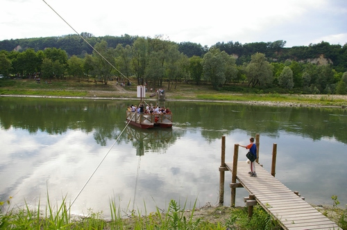 Veduta del fiume Tanaro nella pianta sottostante l'abitato di Antignano.