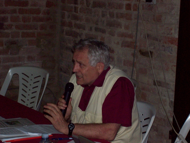 Prof. Dario Rei (Presidente del Comitato del Frutteto di Vezzolano) - Moderatore della seconda Sessione degli Stati generali del Paesaggio Astigiano: a Moncucco Torinese
