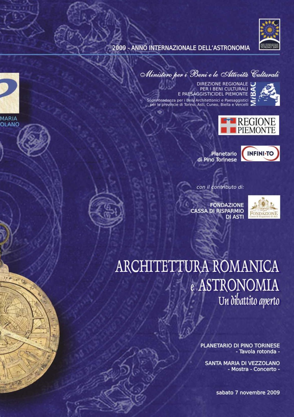 Programma del Convegno "Architettura romanica e astronomia"
