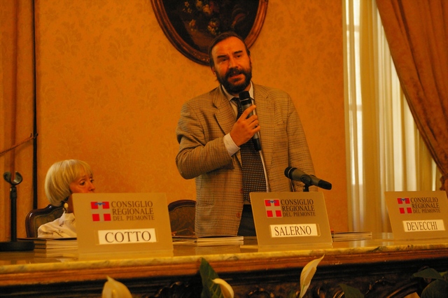 Relazione del Prof. Marco Devecchi (Presidente dell'Osservatorio del Paesaggio per il Monferrato e l'Astigiano) (Foto Sabrina Toppino) .