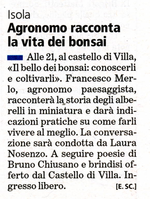 Rassegna stampa - Fiori in Fiera - La Stampa (Venerdì 24 aprile 2009)