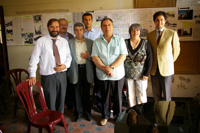 Foto ricordo dei relatori ed organizzatori della giornata di studio: (da sx) Marco Devecchi, Renato Bordone, Mario Bruno, Giorgio Caracciolo, Renato Sinigaglia, Marisa Varvello e Giovanni Currado (Foto di Paola Grassi).