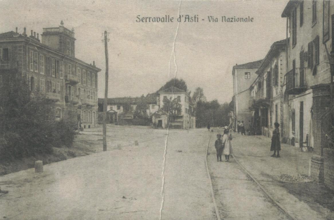 Veduta storica della Stazione della Tramvia a Serravalle d'Asti  (Foto Archivio Renato Sinigaglia)