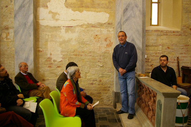 Saluto di benvenuto da parte del Rettore Umberto Re della Chiesa romanica della Madonna della Neve a Castell'Alfero.