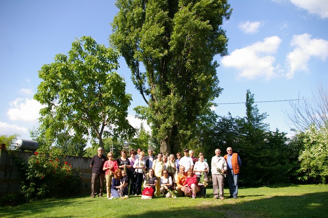 Foto ricordo con i partecipanti di Verdeterra della visita a Casa Baldi ad Isola d'Asti