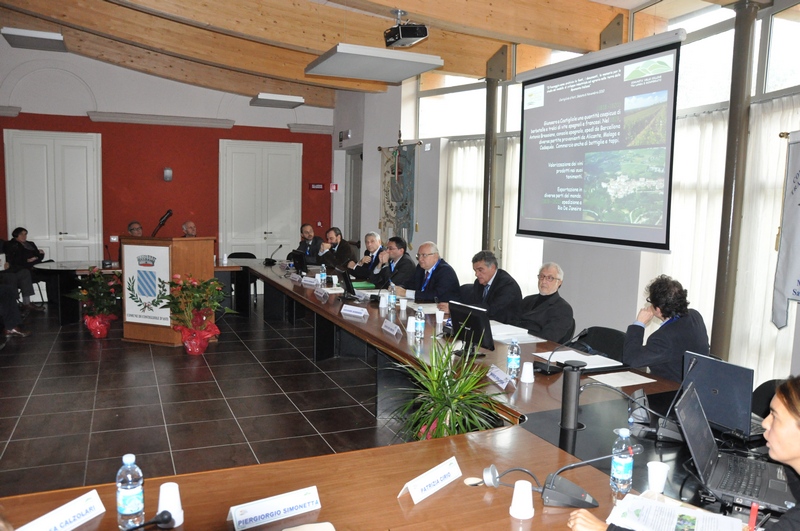 Tavolo dei relatori (da sx): Dott. Dimitri Brunetti, Prof. Marco Devecchi, Prof. Renato Grimaldi, Dott. Andrea Ghignone, Dott. Carlo Cerrato, Dott. Giovanni Borriero, Prof. Gian Luigi Bravo, Prof. Marco Violardo e Dott.ssa Paola Gullino.