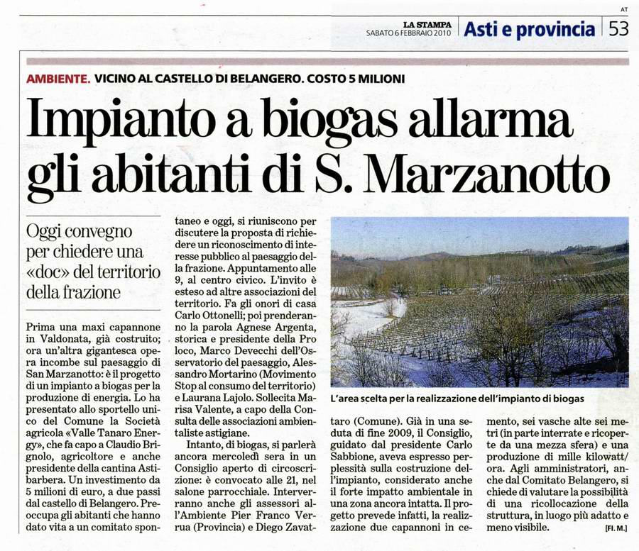 La Stampa (Sabato 6 febbraio 2010)