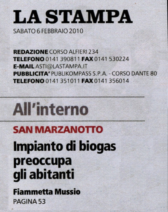 La Stampa (Sabato 6 febbraio 2010)