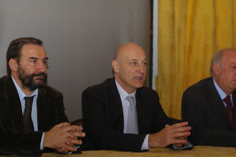 Contributo di approfondimento da parte degli Osservatori del paesaggio Astigiano, Alessandrino e Casalese nelle persone di (sx) Marco Devecchi, Carlo Bidone e Gian Paolo Bardazza [Foto di Maurizio Gily].
