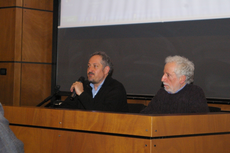 Contributo di approfondimento da parte del Dott. Giacomo Sala. Nella foto (dx) il Moderatore del Convegno, il Prof. Carlo Marini dell Ecoistituto di Piacenza.